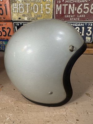 Vintage Bell SUPER MAGNUM 1970 Helmet Size 7 1/8 (S/M) Silver | eBay