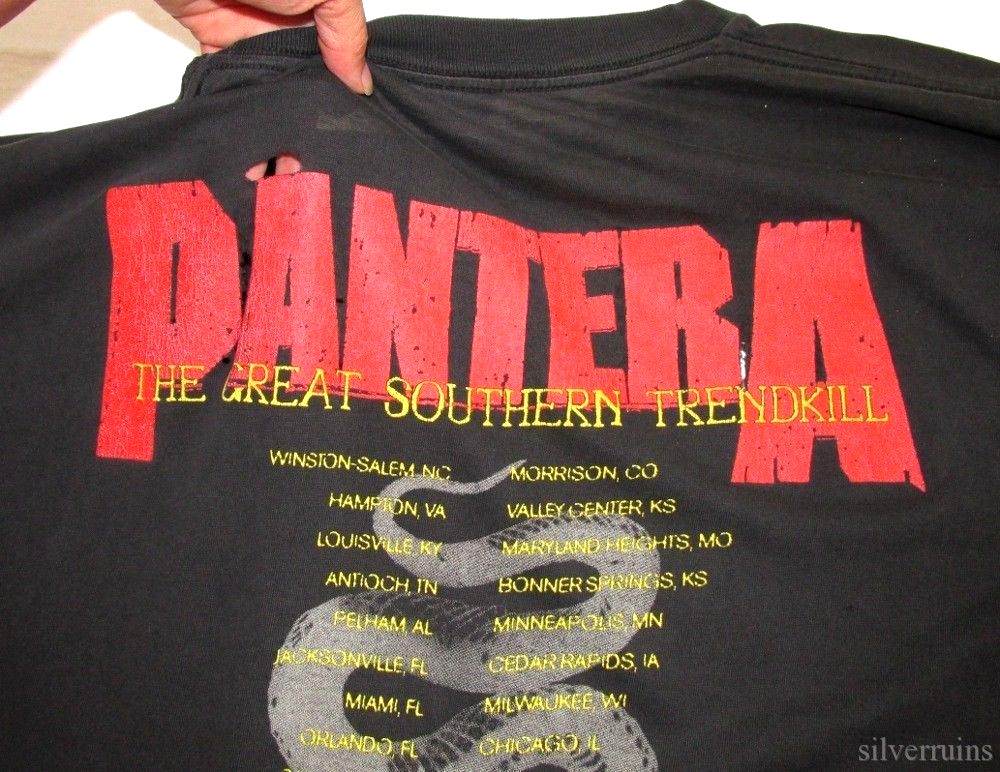 Pantera Vintage T Shirt 1996 The Great Southern Trendkill Tour
