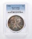 1994 American Silver Eagle MS67 PCGS Blue/Green Tone a8144 — photo 1