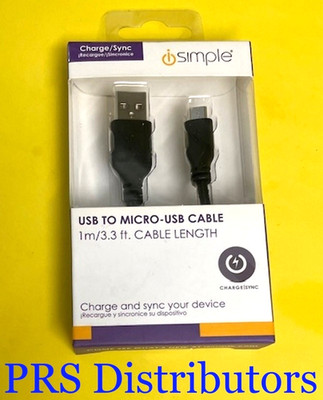 USB to Micro-USB Cable Data Charger Cable Cord (U2A1-MCB-03BLK) 1 Meter 3.3 feet