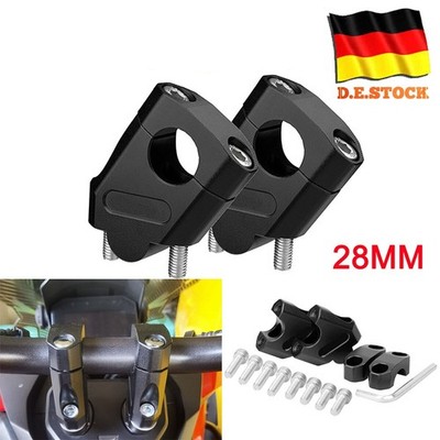 7/8'' 28mm Motorrad Lenker Erhöhung Lenkererhöhung Klemme Schwarz Universal DE
