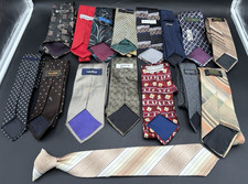 Lot 16 Ties Men's Assorted Silk Polyester Quilter Hobby Cutter Quilting Crafts