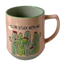 You’re Stuck With Me Cactus Mug Ceramic Stoneware Spectrum Designz 17oz Coffee