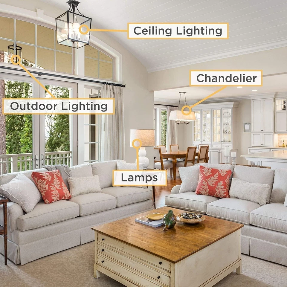 Pack of 12 Dimmable E12 LED Bulbs – 6W Soft White 3000K for Elegant Chandeliers - Image 4 of 4