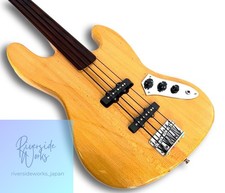 Fretless Bass High-Quality Wood Natural