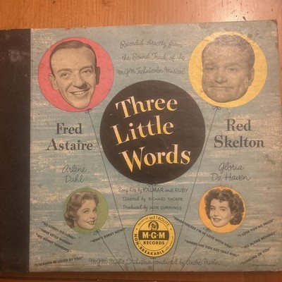 THREE LITTLE WORDS Fred Astaire Red Skelton SOUNDTRACK MGM 78 4X set SEE BELOW