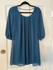 Women s Small Teal Short Sleeve Blouse Shirt