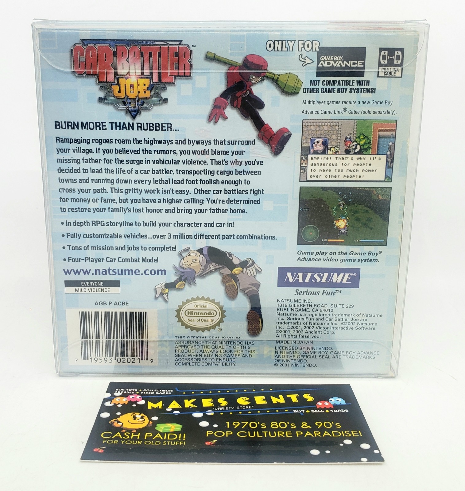 Car Battler Joe GBA Game Boy Advance CIB Complete w/ Manual & Registration NICE!