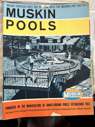 JUST REMOVED FROM ENVELOPE!  MUSKIN POOLS WILKES BARRE CATALOG 1960’s NOS!