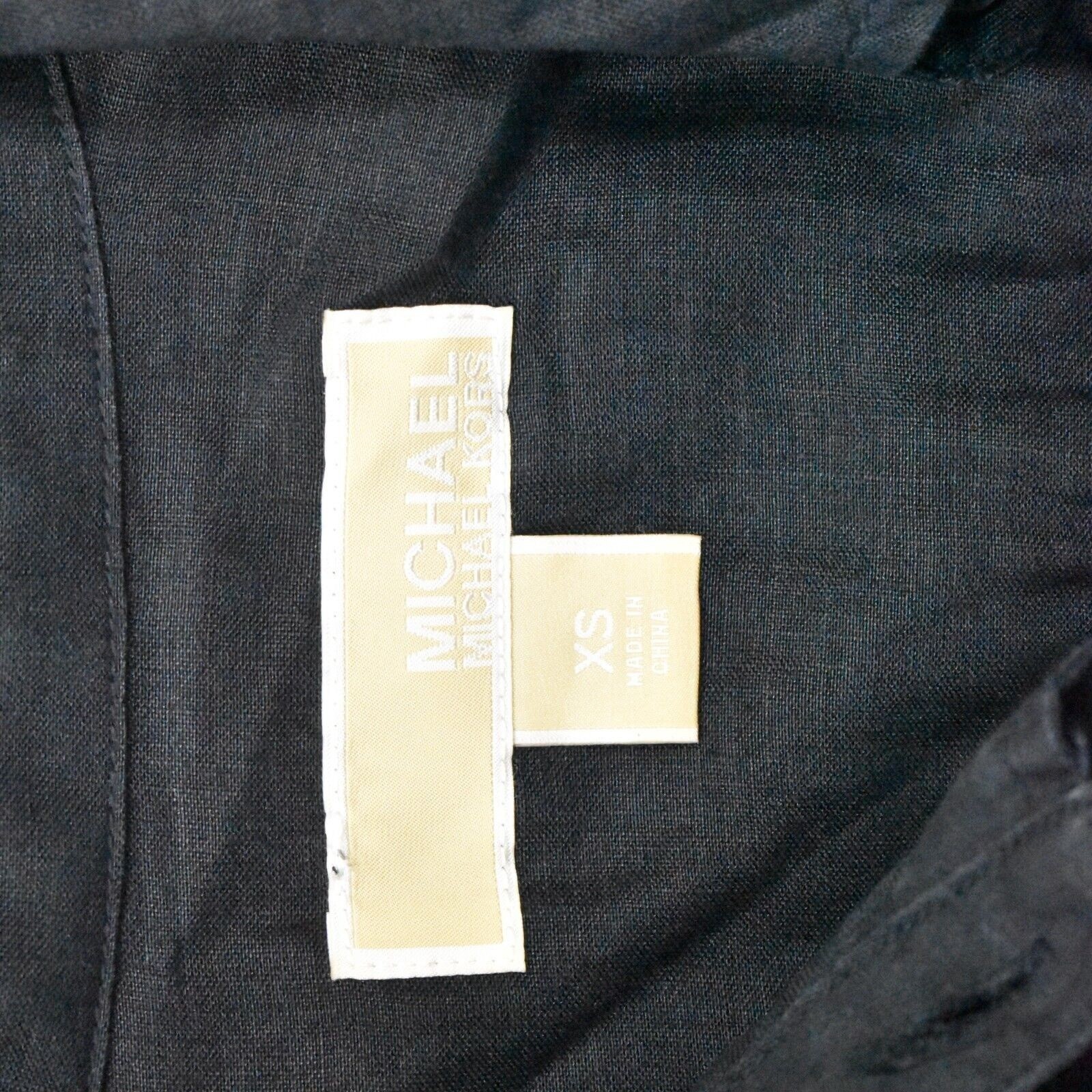 Michael Kors Women's Size XS Button Up Long Sleeve Blue Solid Ramie Collared Reg thumbnail 7