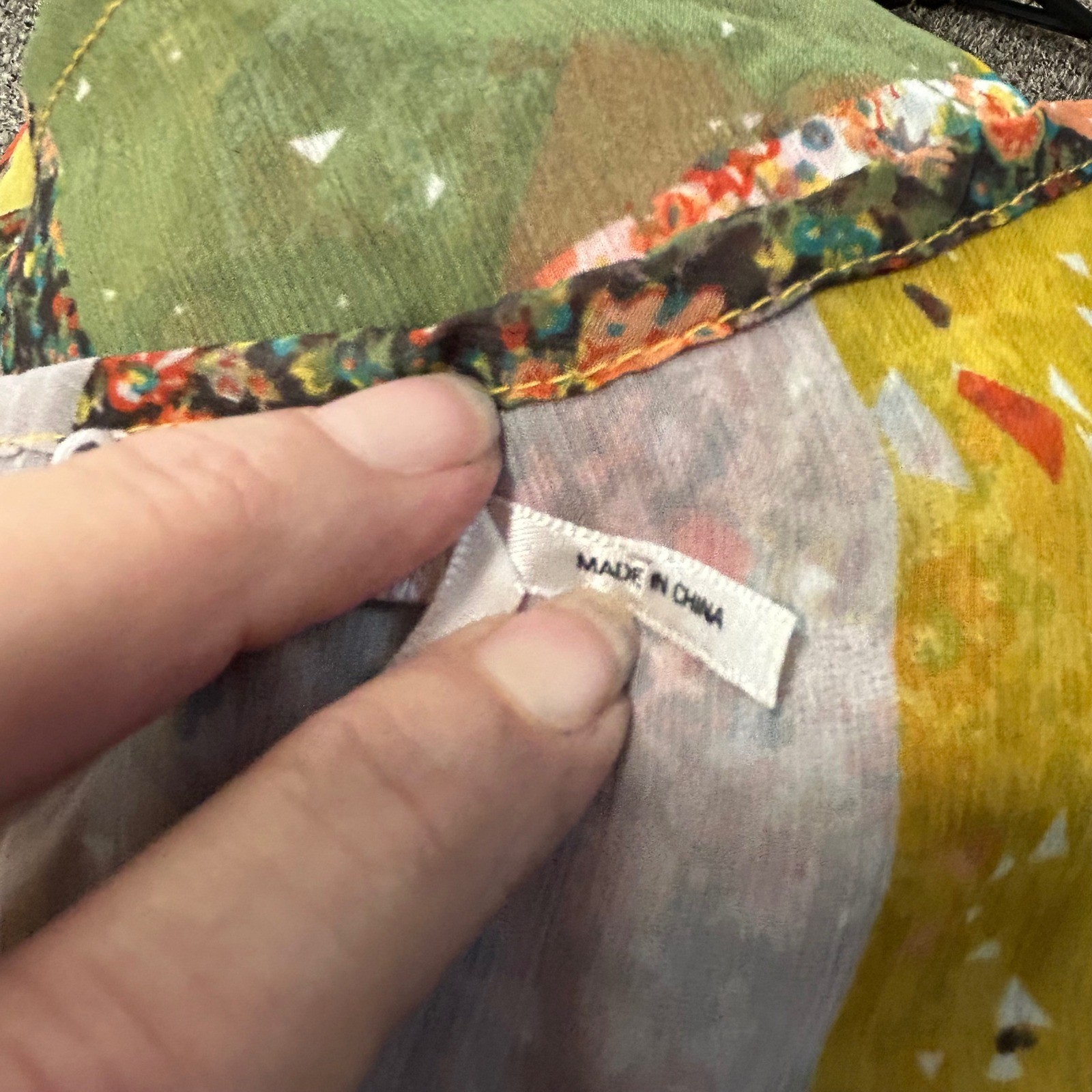 Blue Bird Patchwork Tiered Button Front Mini Dres… - image 9