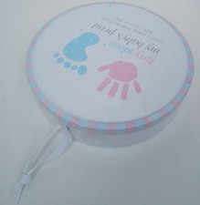 Tiny Ideas-Baby's Real Print Handprint Footprint Tin Keepsake Kit - Free Ship