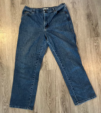 Vintage Lee Blue Jeans, High Waist 90's Mom Relaxed Straight Leg, Size 14 Short
