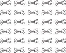 30 Pairs Sewing Hooks and Eyes Closures Metal Small 1.7 Cm Bra Hook for Clothing