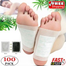 100X Foot Pads Detox Cleansing Detoxify Toxins Adhesive Patch Slimming Keep Fit