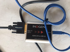 Lot of 5 INOGENI DVIUSB HDMI/DVI to USB 3.0 Adapter w/ Audio and DVI Cables