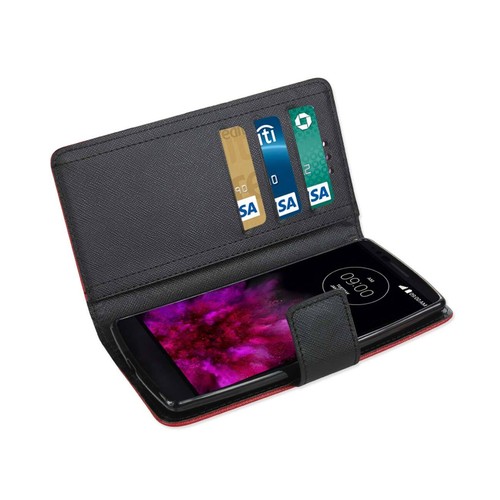 Reiko LG G Flex 2 3-in-1 Wallet Case in Red | MaxStrata - Picture 3 of 4