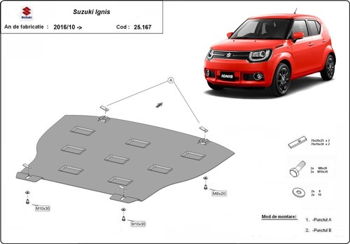 Protector de bajos de acero para motor compatible con Suzuki Ignis - (2016-2025) - Imagen 3 de 8