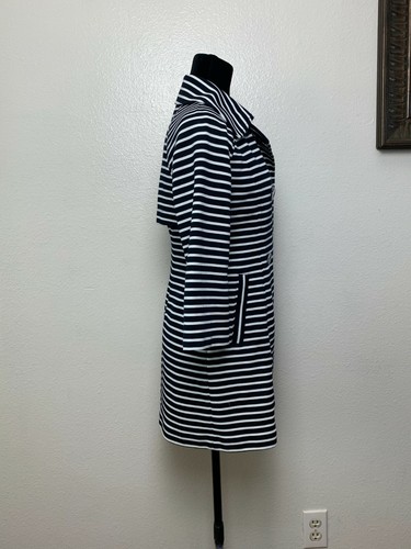 Cabi XS Maritime Trench Coat 5151 Navy White Striped Coat $189 - Picture 6 of 8