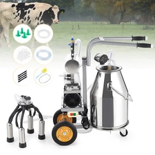 Electric Milking Machine 25L Milking Equipment 304 Stainless Steel for Goat Cow