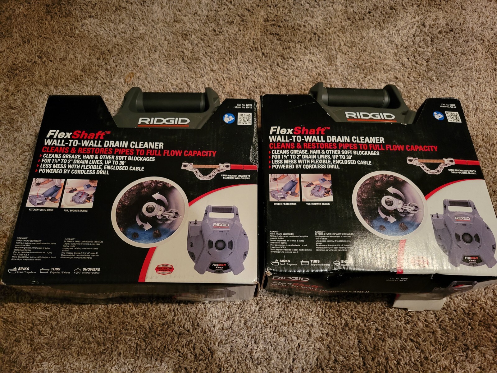 Ridgid FlexShaft K912 WalltoWall Drain Cleaning Machine 74978 Gray