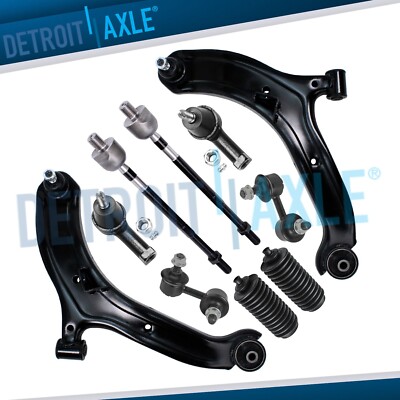 Lower Control Arms Tie Rods Ball Sway Bar Links for 2000 - 2005 Hyundai Accent