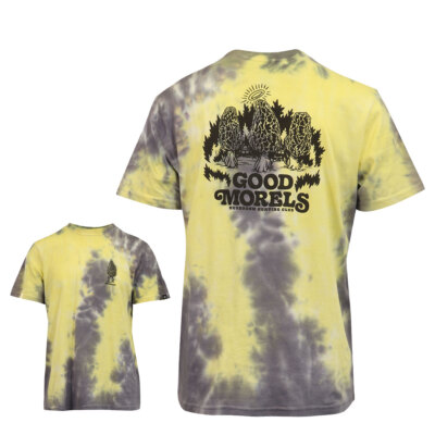 T-shirt Element Tie-dye Jaune Et Gris - Motif Champignon, Coton, Tailles S à XL