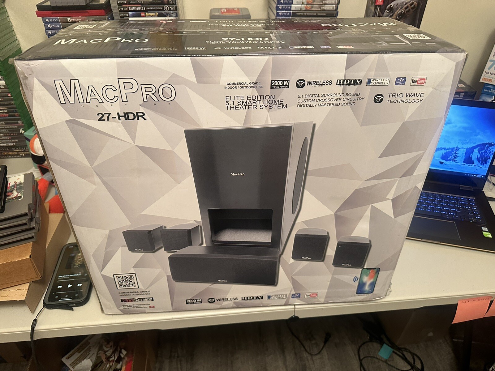 - Macpro 27-hdr Elite Edition 5.1 Smart Home Theater System 