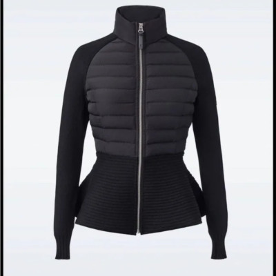 MACKAGE Duck Down-Filled Wool Black Joy Jacket Size XXS NWT