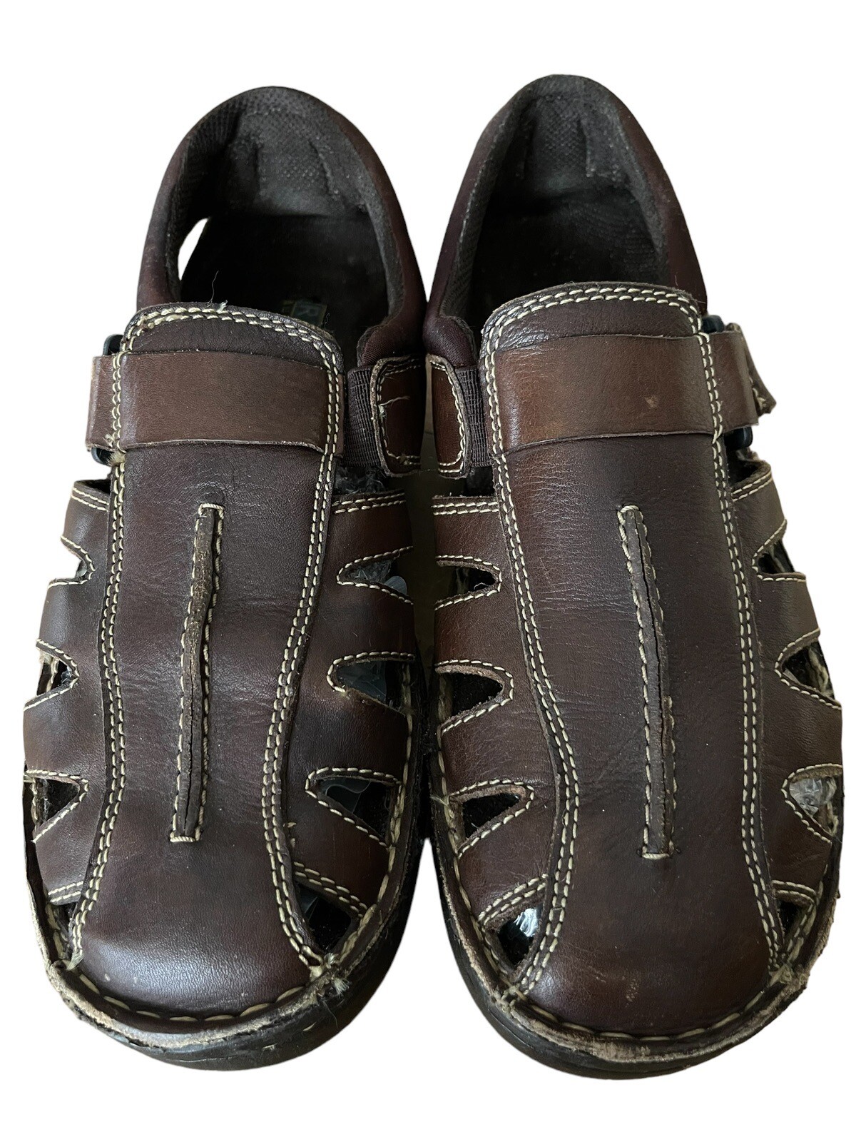 APL RJ Colt sandali uomo pelle marrone Ulman punta chiusa outdoor grossi taglia 9M 28070