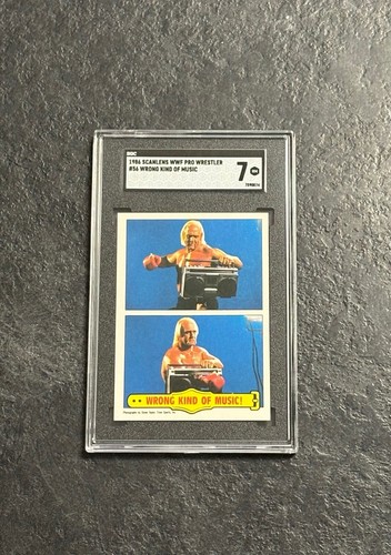 1986 Scanlens WWF WWE Pro Wrestling Wrong Kind Music Hulk Hogan SGC 7 Not Topps