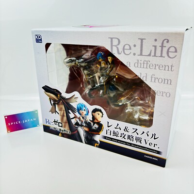 #ad Kadokawa KDcolle Re:Zero Rem amp; Subaru Attack on the White Whale Ver. W box Japan $470.99