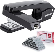 Stapler with 1000 Staples Office Stapler 360  Rotating, 25 Sheet Capacity, Black