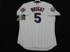 Majestic AUTHENTIC 60 4XL NEW YORK METS  DAVID WRIGHT PINSTRIPE Jersey RARE!