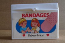 Fisher Price Medical Doctor Kit Vintage Bandage Band-Aid Box G3 w