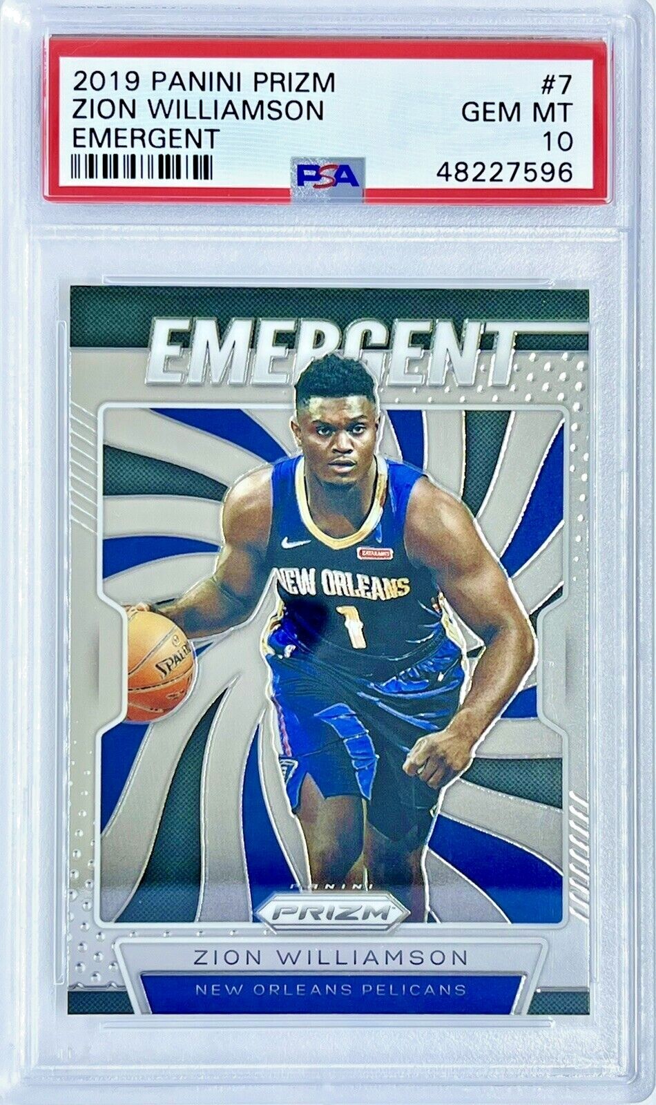 201920 Panini Zion Williamson Prizm Rookie Card RC Emergent PSA 10 Gem