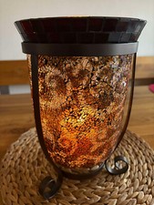 PartyLite,  Windlichtglas  "Amaretto",    NEU & OVP