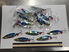 Lot of 40 Flash Spoons 1 oz. - Electric Sardine - Salwater/Freshwater - 4"