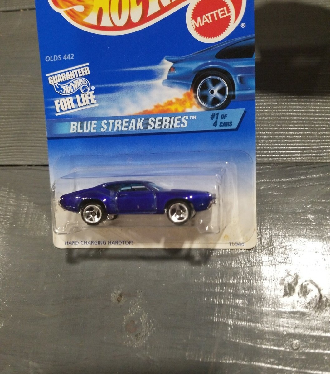 Bx6 hot Wheels OLDS 442 BLUE STREAK series #573 1 of 4 cars