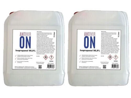 10L Isopropanol Isopropylalkohol 99,9% IPA 2-Propanol Entfetter