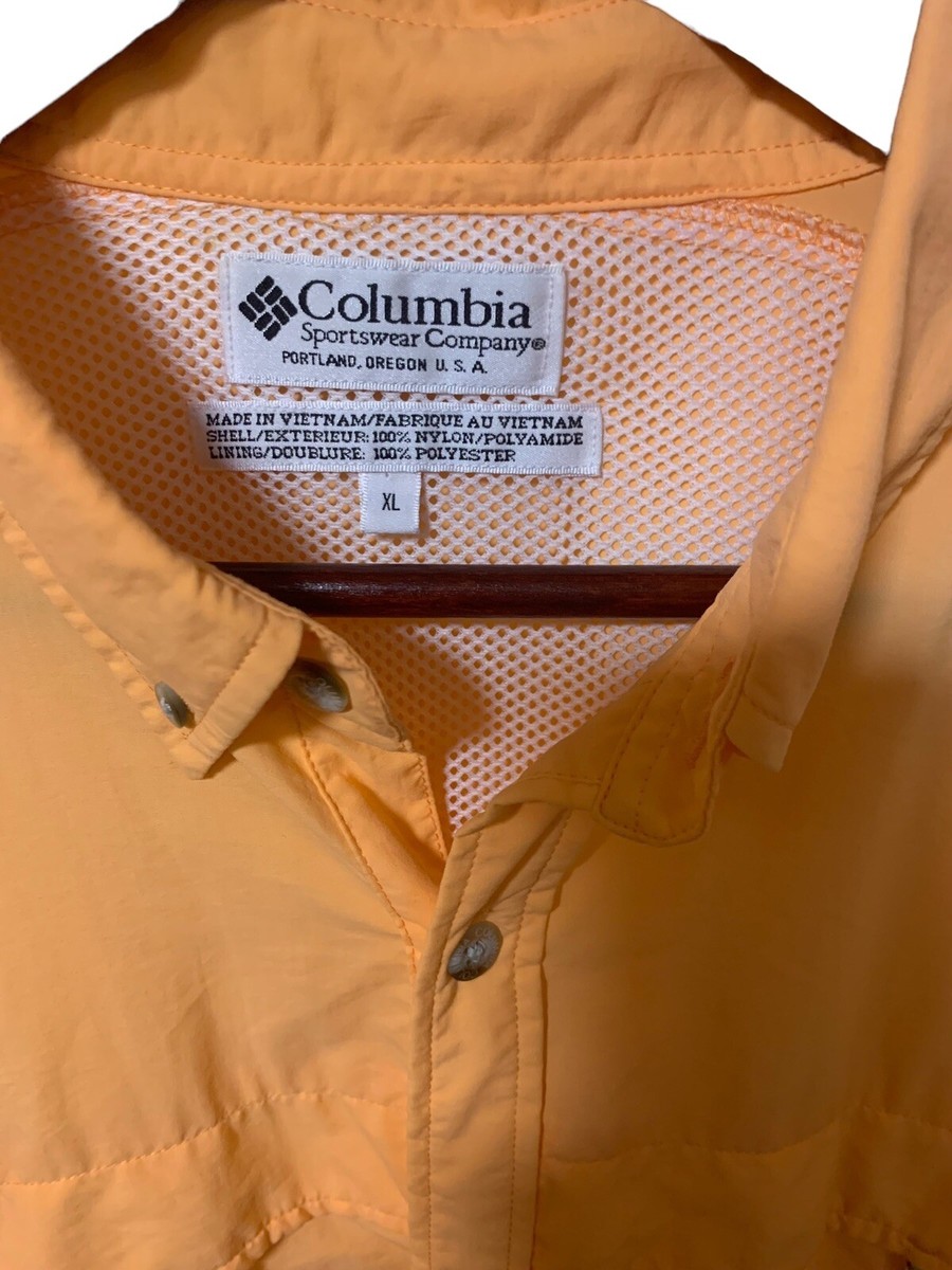 Chemise Columbia PFG Pêche Homme – Orange, Taille L, Légère Et Ventilée (occasion)