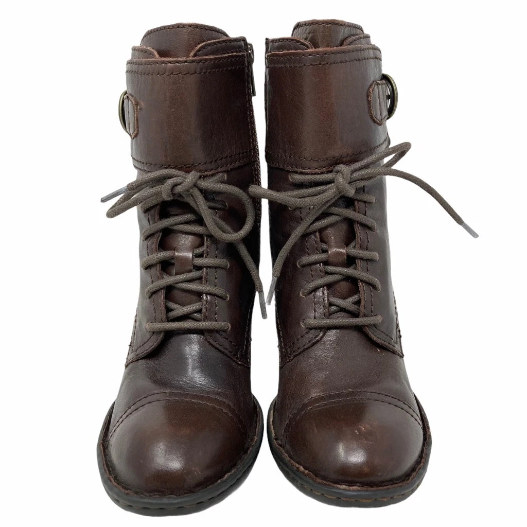Born leather lace up granny best sale boots