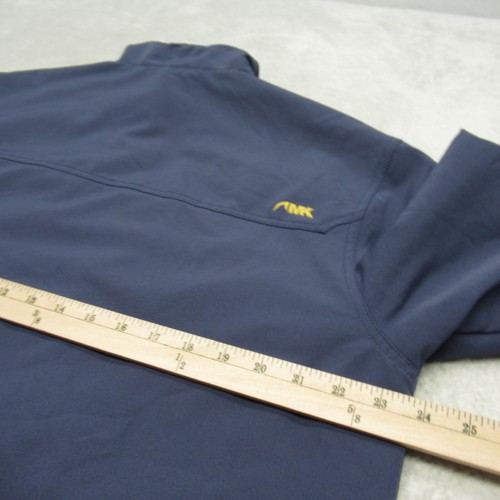 Mountain Khakis Puffer Jacket Mens Large Blue Gold Reversible 1/2 Zip Pullover - Picture 12 of 13