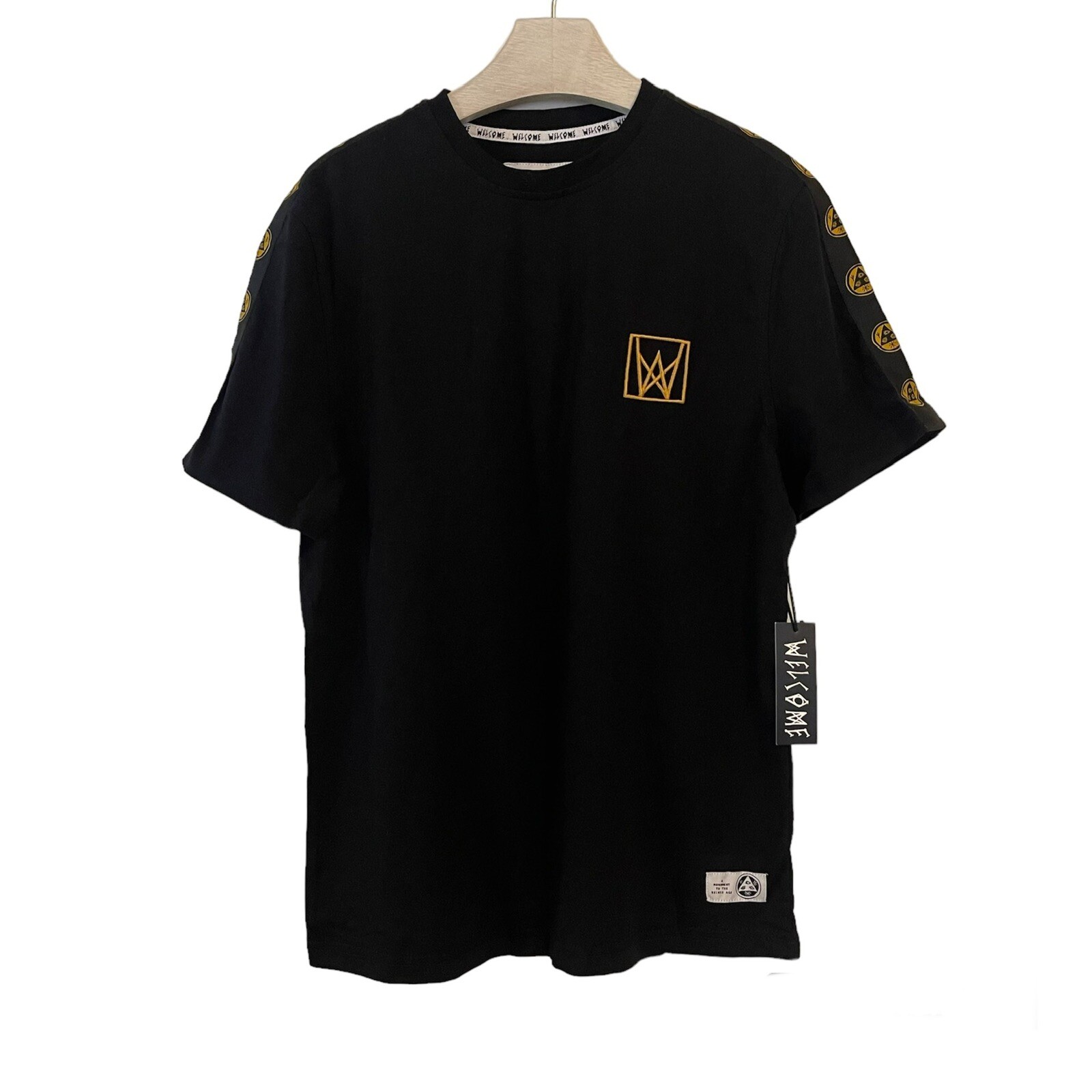 S T-shirt Small Nwt Black Embroidered Mens Skater