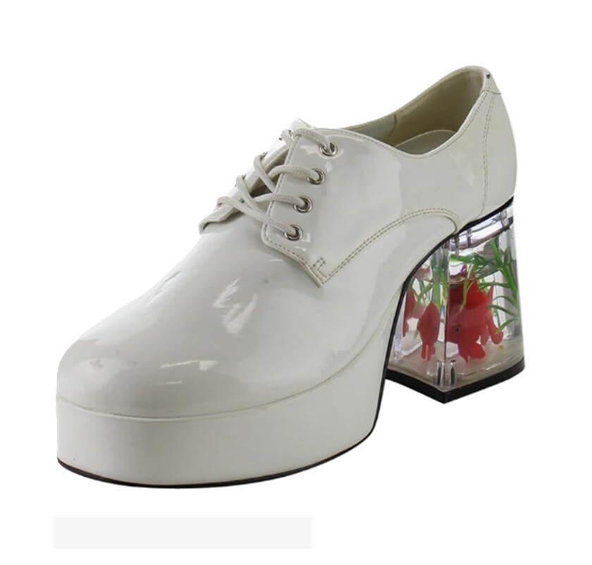White Pimp Fish Shoes - Disco - 1970