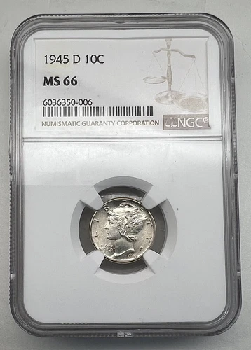 1945-D Mercury Dime MS -66