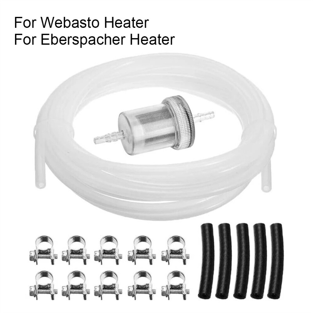 Diesel Heater Inline Fuel Filter Hose Clip Pipe Line Kit For asto