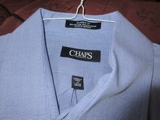 Chaps , Men's Shirt , Long Sleeve ,17,34/35 . Wrinkle Free ,60%Cottin ,40% Poly