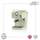 Retro Pump Espresso Coffee Machine, Green