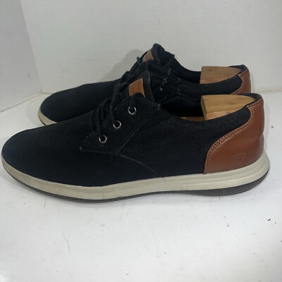 Skechers Mens Darlow Remego Black Brown Casual Lace Up  display picture 3